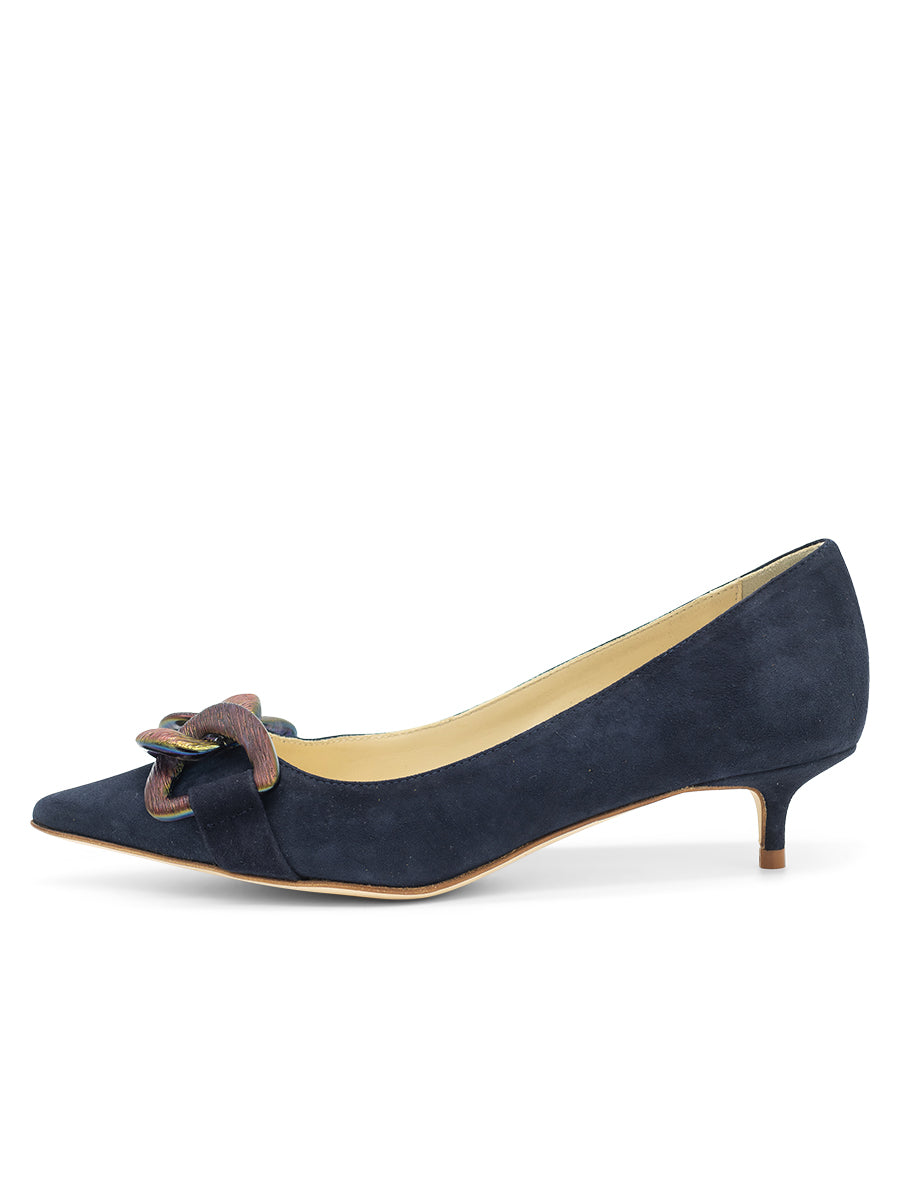 Bimmi Pointed Toe Kitten Heel